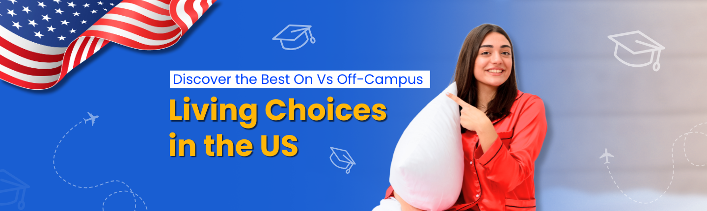 Living on campus vs off campus in US hero image